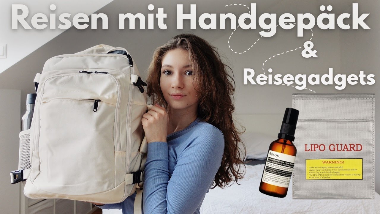 Nur mit Reiserucksack?🛩️ Travel gadgets, Handgepäck packen, Tipps, must haves | pack with me deutsch