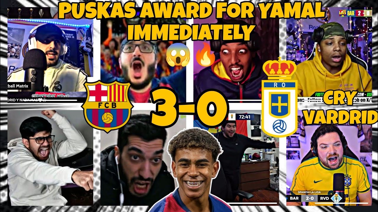 Madrid fans smug reaction as Barcelona fans GO WILD after Yamal Goal🔥