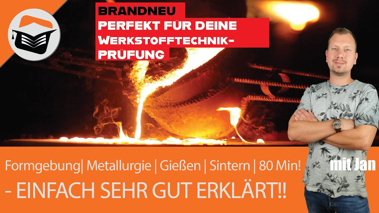 Formgebung | Gießen | Sintern | Metalle | Einfach gut erklärt in 90 min! - 🔥Brandneu🔥 mit Jan