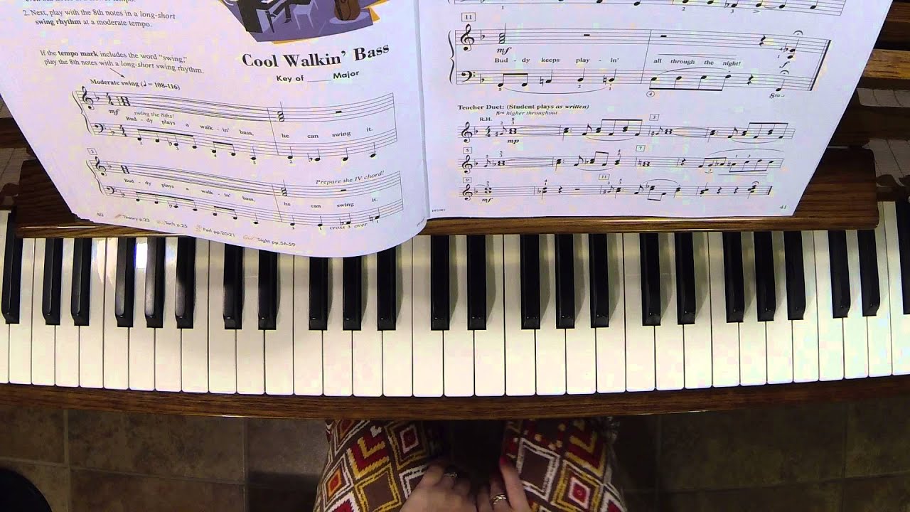 Cool Walkin Bass- Piano Adventures/3A/Lesson Book