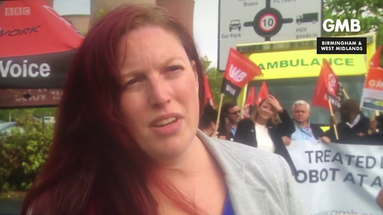We are not robots! Protest at Amazon Rugeley 6.9.18- GMB West Midlands