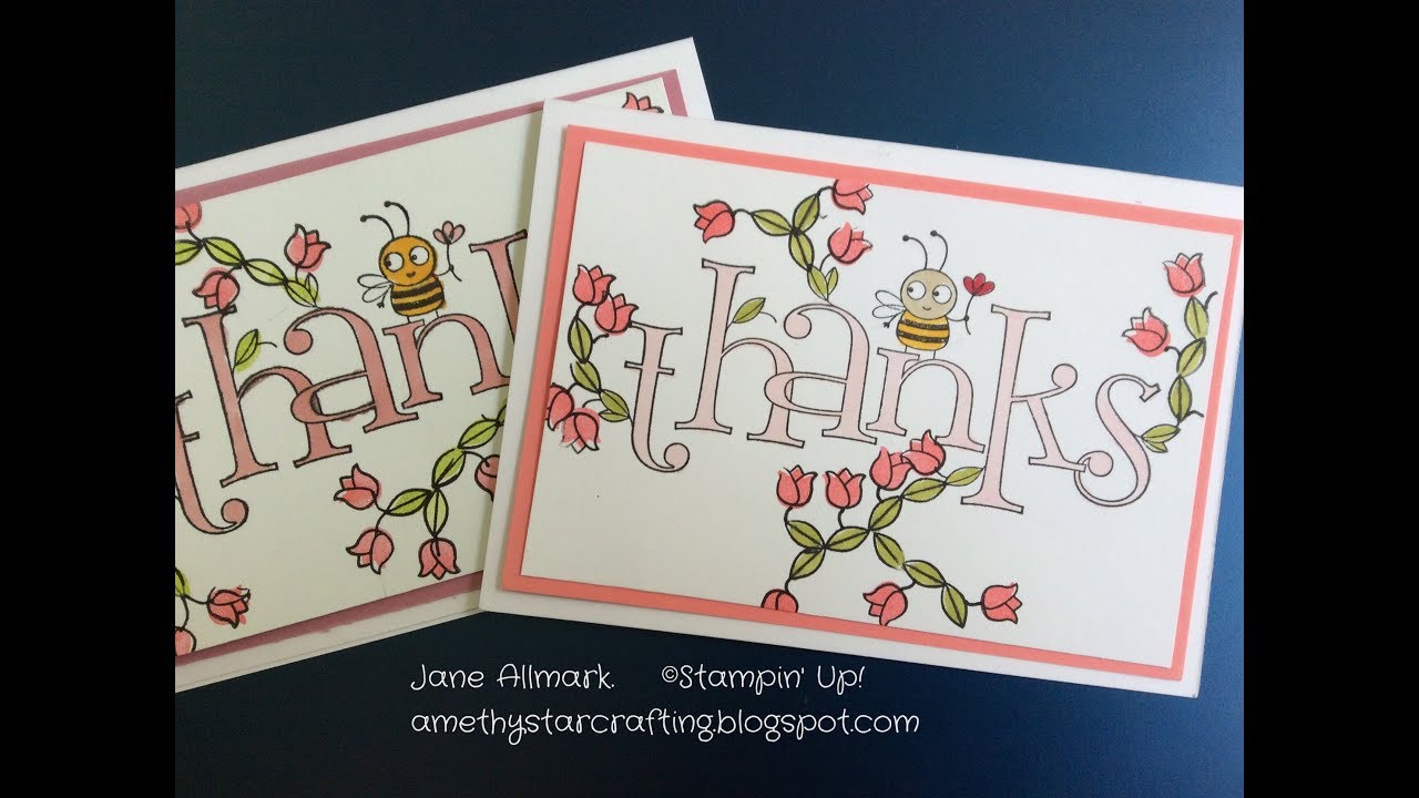 Stampin Up Varied Vases & Bee Thankful - leaves are a perfect match