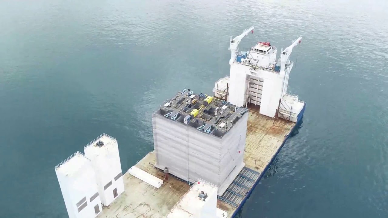 Préfa et Transfert des 
Caissons - Port Nador West Med - Maroc -ميناء الناظور غرب المتوسط - المغرب