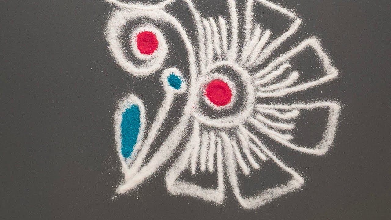 Simple and Attractive Rangoli Design#rangoli #indianrangole#indianart 
