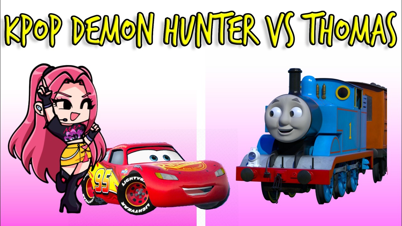 FNF NEW KPOP DEMON HUNTERS /McQueen VS THOMAS 3D - Golden | drKoploo