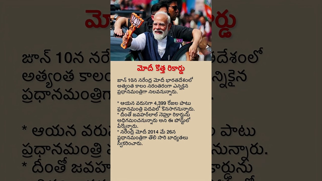 PM Modi Creates Historic Record | Longest-Serving Elected Prime Minister