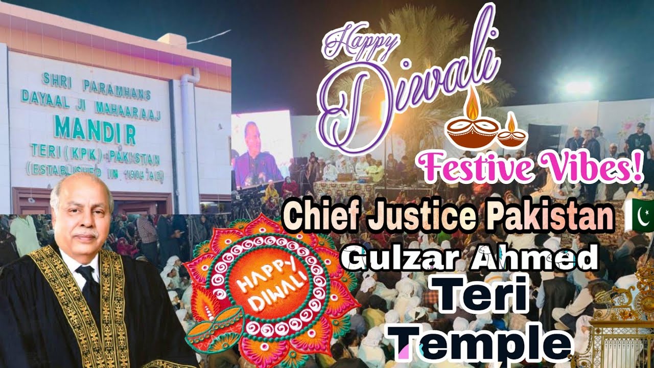 Chief Justice Pakistan Gulzar Ahmed Celebration Diwali At Teri Temple | Teri Mandir | Sonu Lakhwani