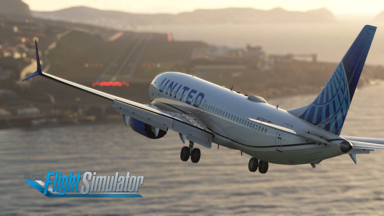 Madeira RNP Z approach on runway 05 | United Airlines | iFly Boeing 737 MAX 8 | MSFS 2020