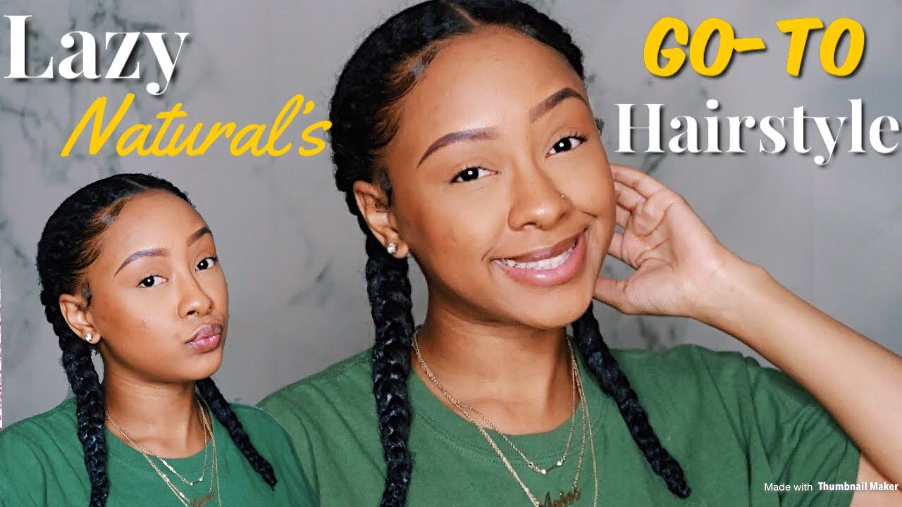 MY LAZY GO-TO PROTECTIVE STYLE FOR NATURAL HAIR