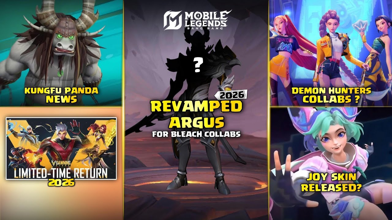 REVAMPED ARGUS FOR BLEACH COLLAB, KUNGFU PANDA, DAWNING STARS, DEMON HUNTERS & MORE - Mobile Legends