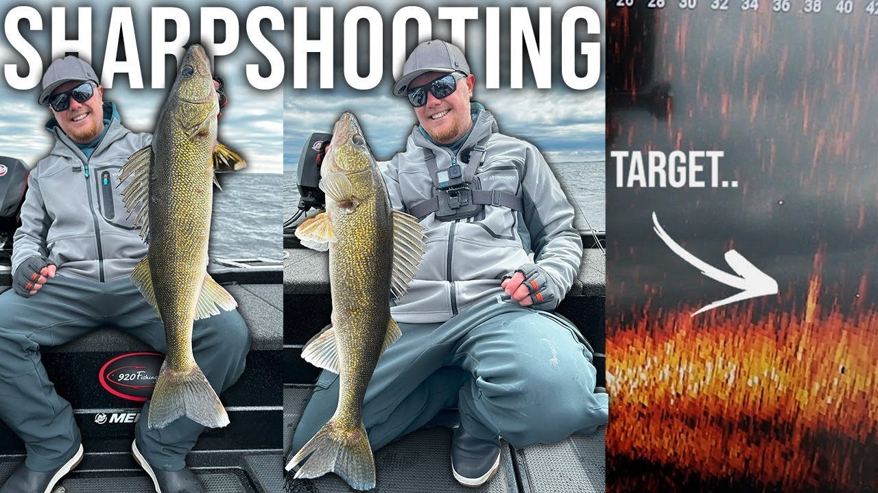 Sharpshooting SHALLOW Spring Walleyes with Garmin Livescope!!