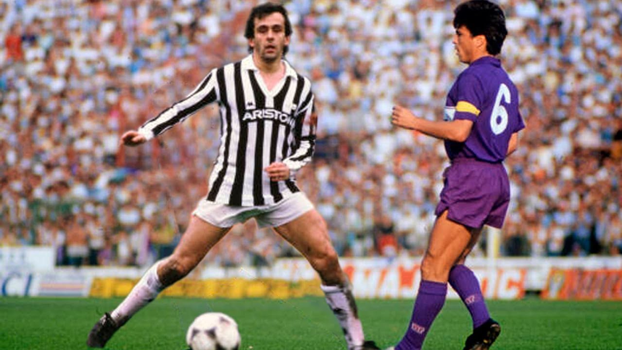 Michel Platini vs Fiorentina | Le Roi Dominates 80's Serie A | All touches & actions