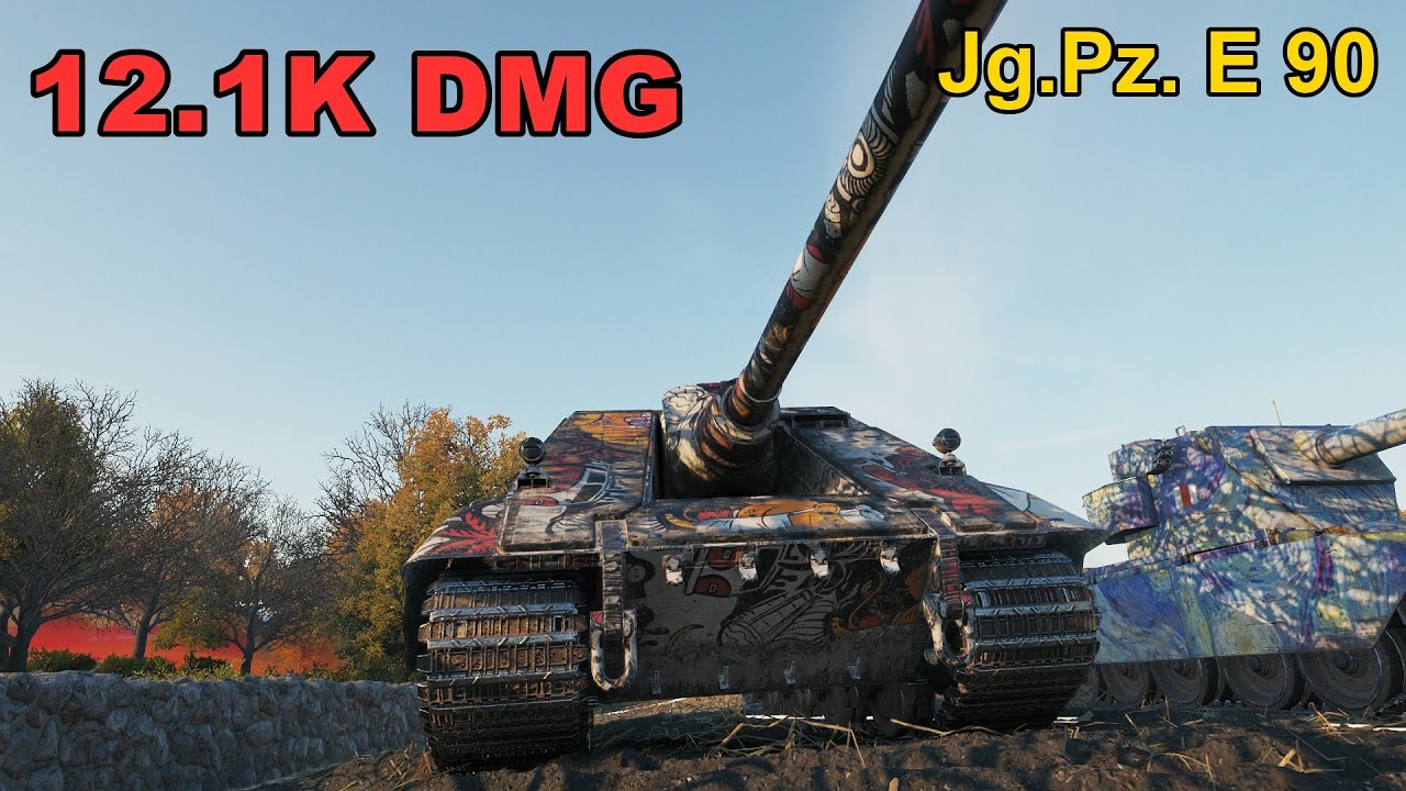 Jg.Pz. E 90 - 12.1K Damage - Map: Redshire - Player: Kapi_160 - Server: EU | World of Tanks