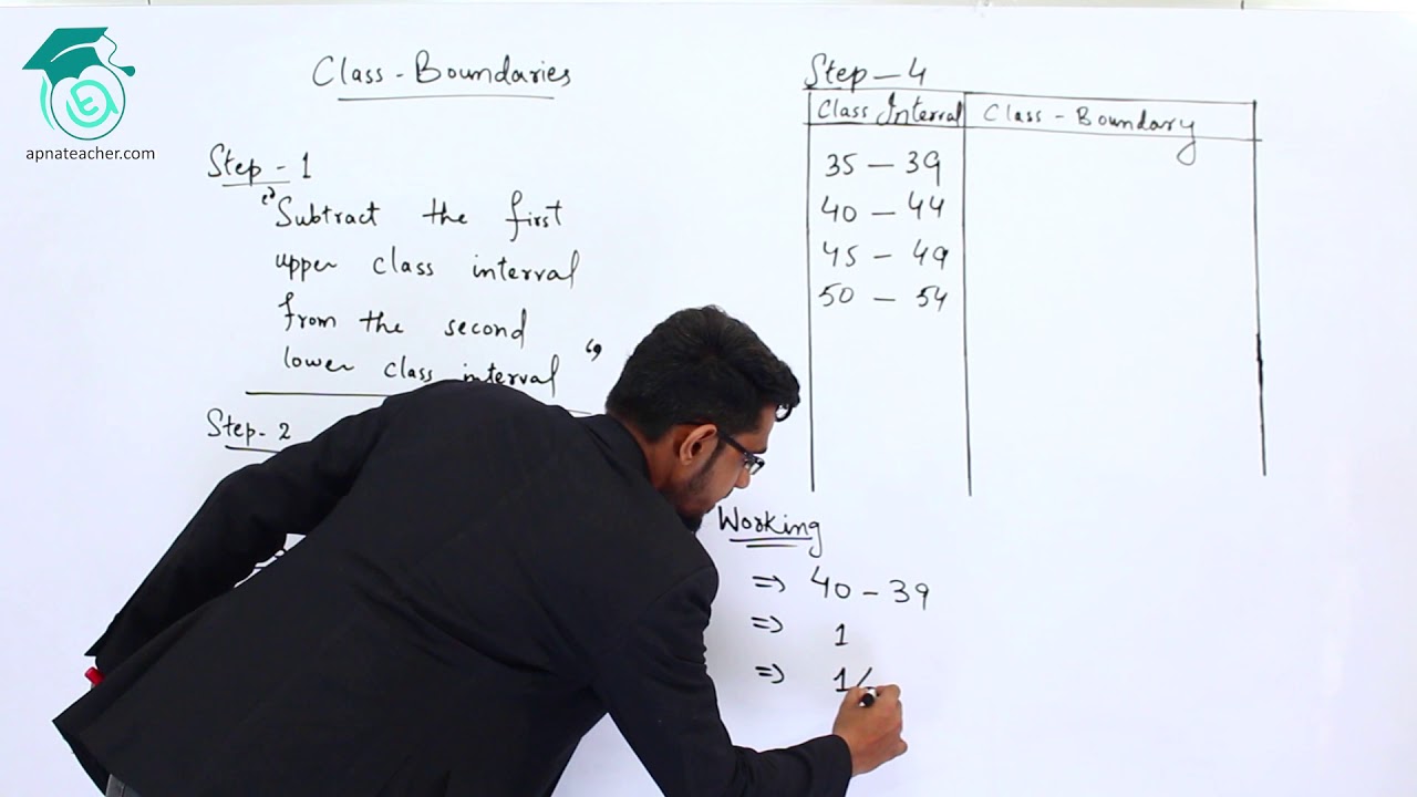 XII Statistics | Class Boundaries | Apna Teacher