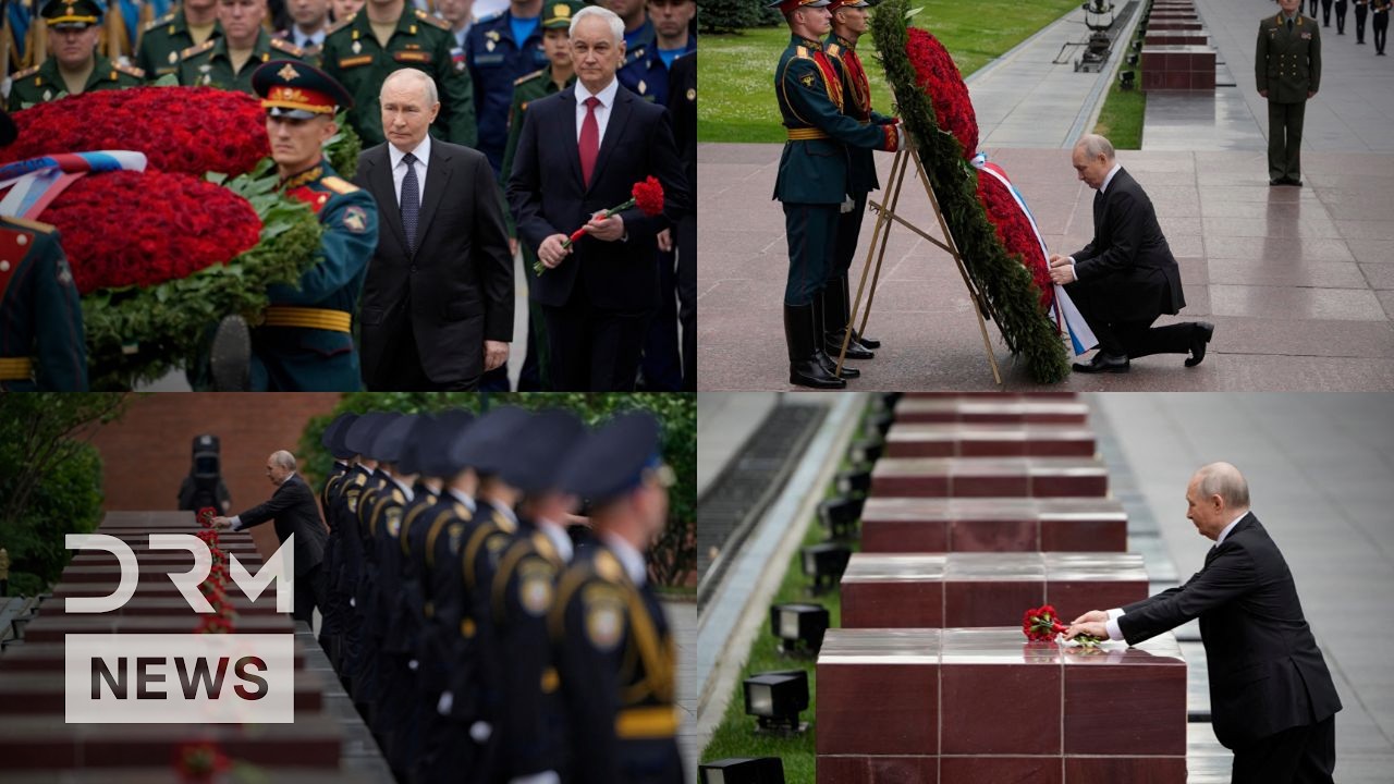 FULL CEREMONY: Putin Pays Tribute at Tomb of Unknown Soldier on WWII Remembrance Day in Moscow |AC1B