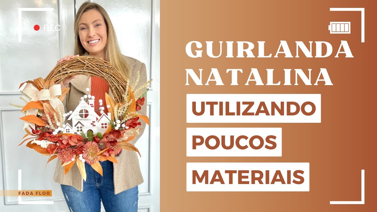 Passo a passo fácil de como fazer uma GUIRLANDA NATALINA | Aprenda como começar no artesanato