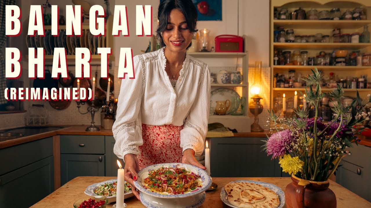 Baingan Bharta | Indian Roast Aubergine with Spices & Yogurt