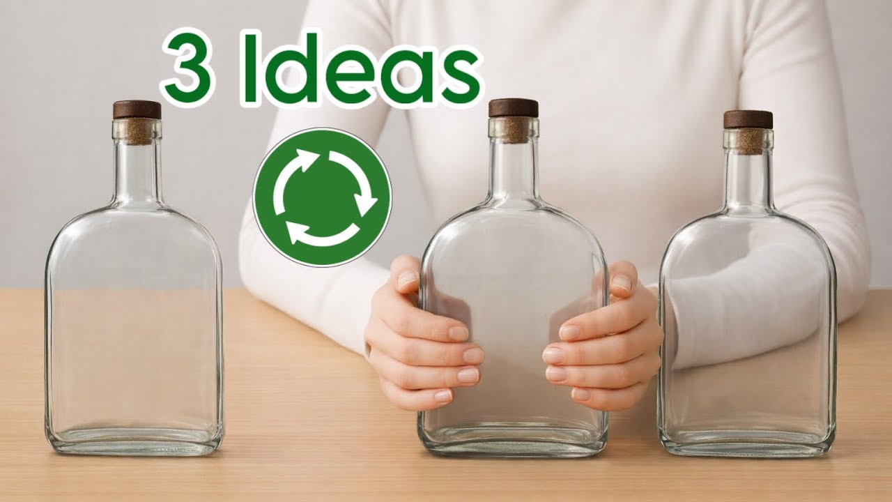 3 Recycling Ideas from Waste Glass Bottles! Diy! Look what I made!
