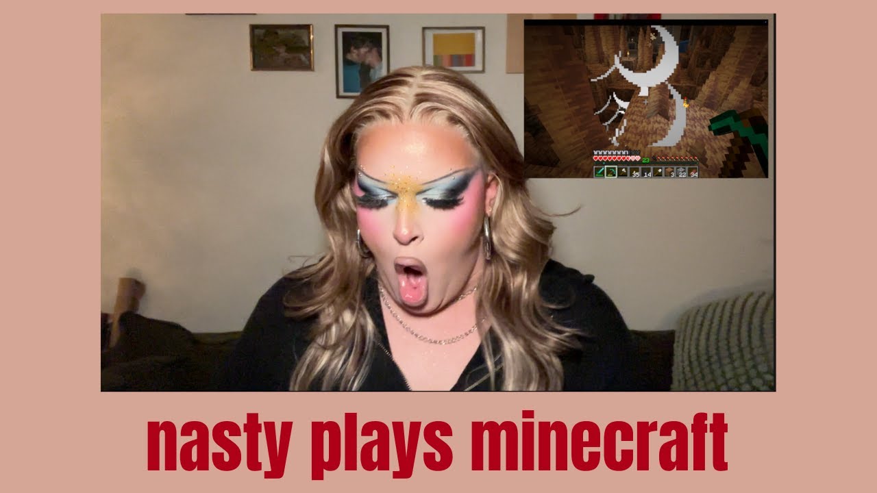 a drag queen *attempts* to play minecraft