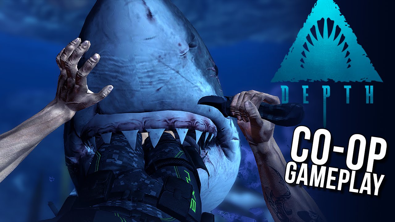 Depth - Sharks VS Humans Warfare! - Depth Game  Multiplayer Co-op Highlights Montage Gameplay