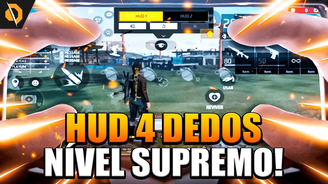 O MELHOR HUD 4 DEDOS DA HISTÓRIA DO FREE FIRE (ATUALIZADO)