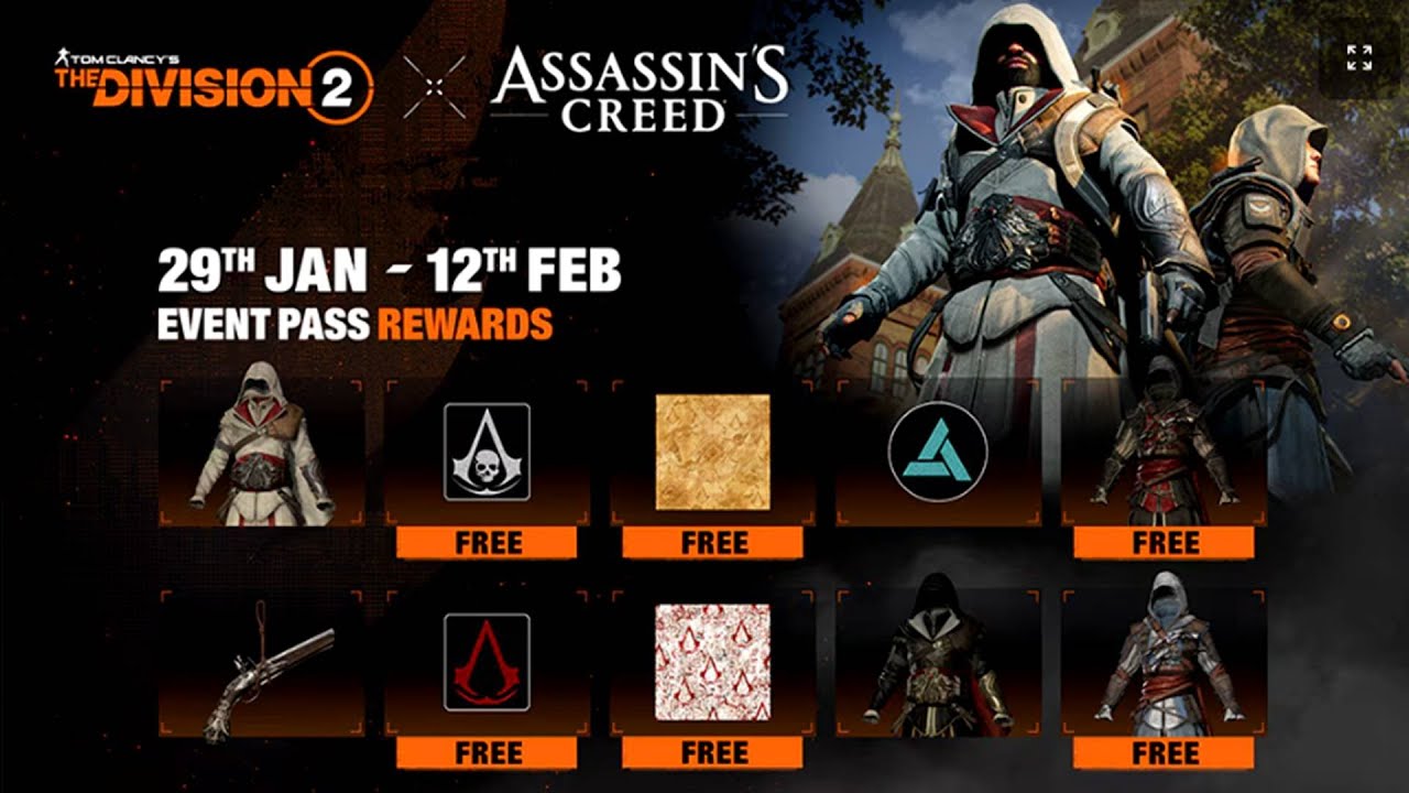 THE DIVISION 2 MA PREMIER TENUE ASSASSINS CREED EVENEMENT