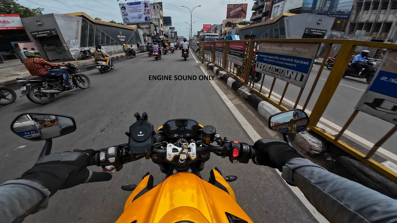 Street triple on busy roads RAW ASMR