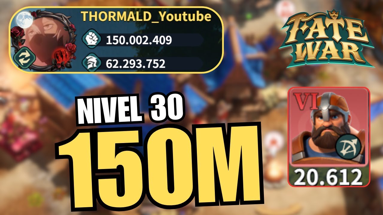 150.000.000 y Nivel 30 - Muestro Mi Cuenta: Héroes, Estadísticas,... l FATE WAR