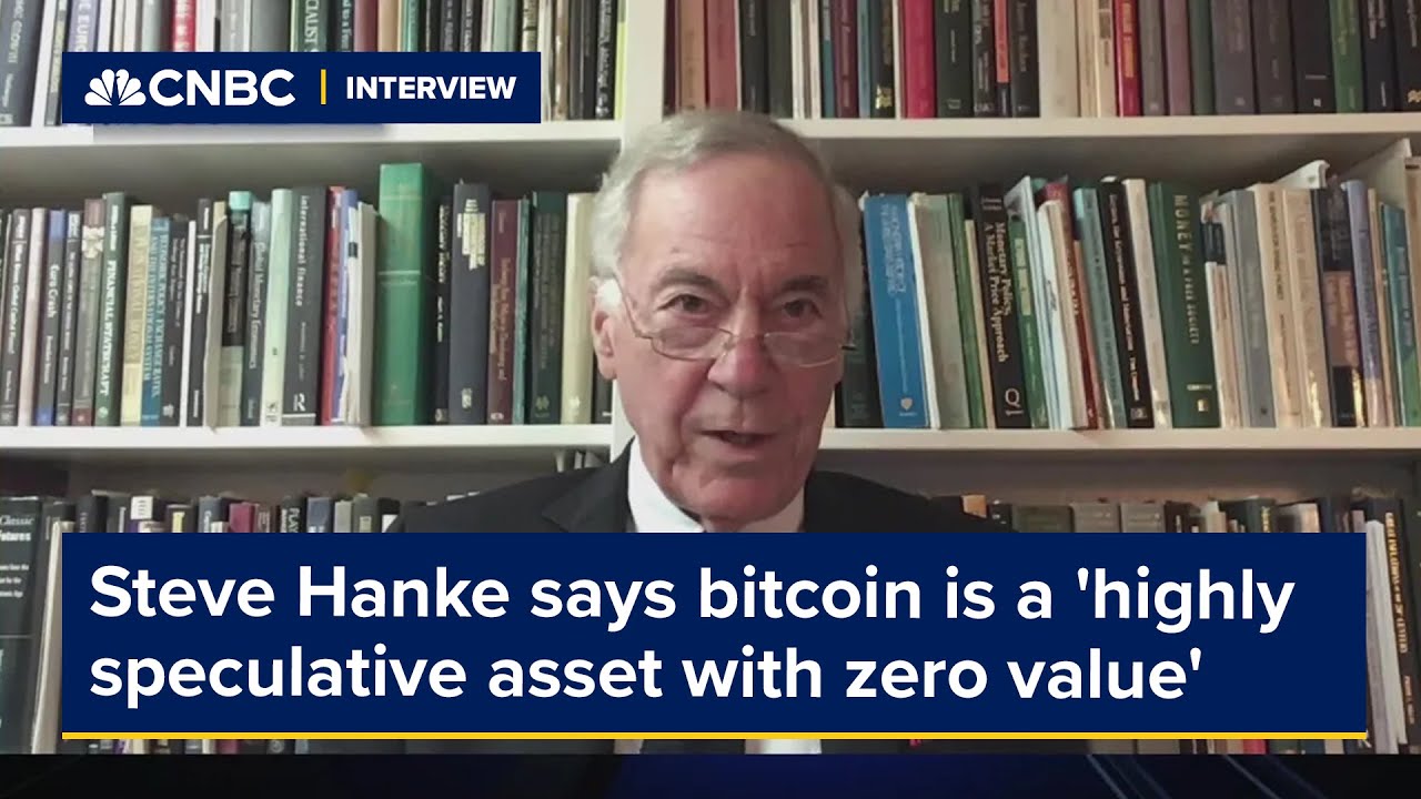 Steve Hanke reiterates his view that bitcoin is a 'highly speculative asset with zero value'