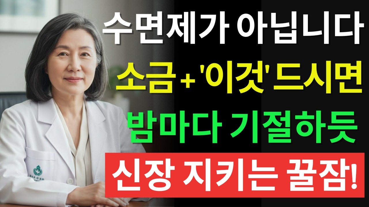 의사도 놀란 숙면의 비밀! 소금과 ‘이것’ 1스푼이 신장과 잠자리에 주는 놀라운 변화 | 신장에좋은음식 | 신장 건강 | 노년의 건강 | 노인건강습관