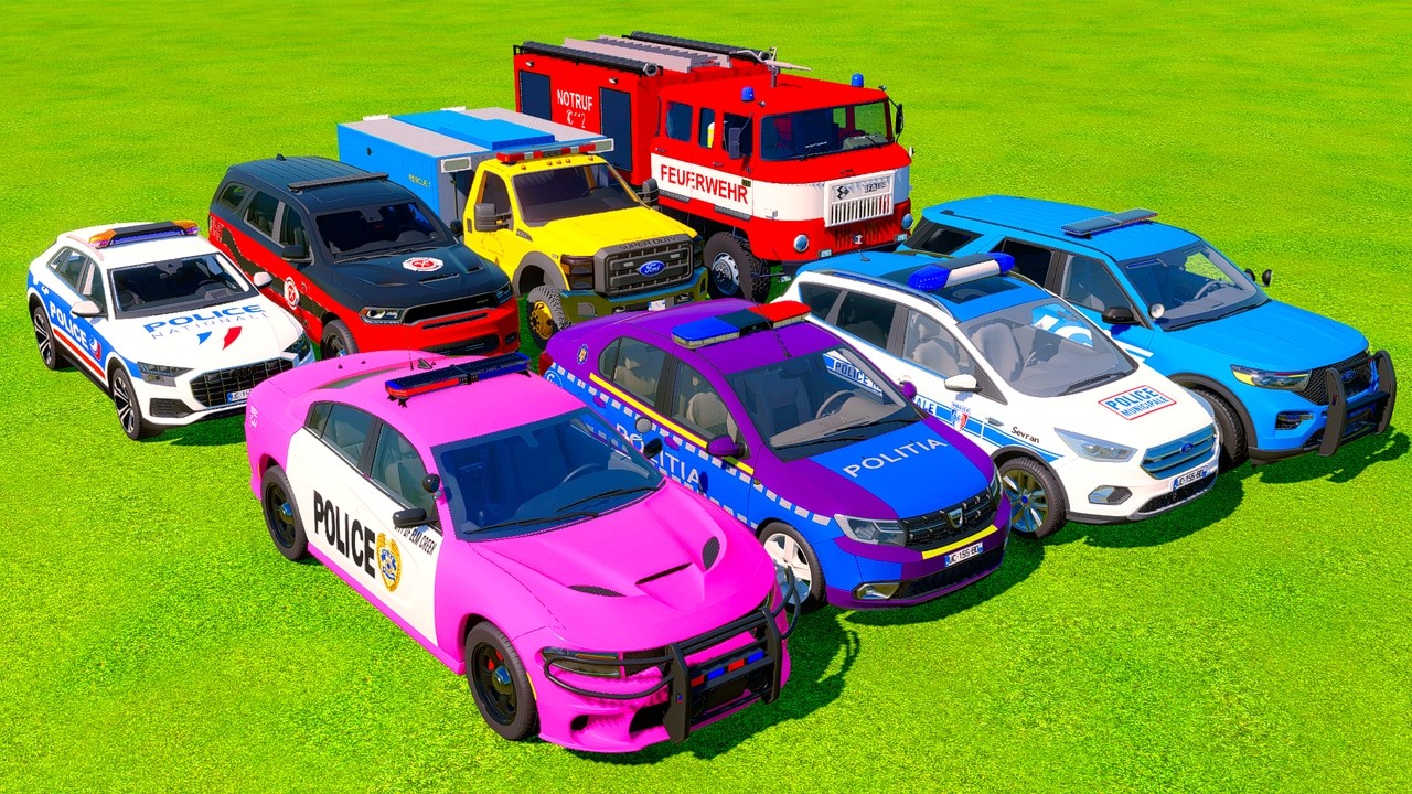 TRANSPORTING AND DRIVEN 5 POLICE, AMBULANCE, FIRE DEPARTMENT, RESCUE CARS VOL 16