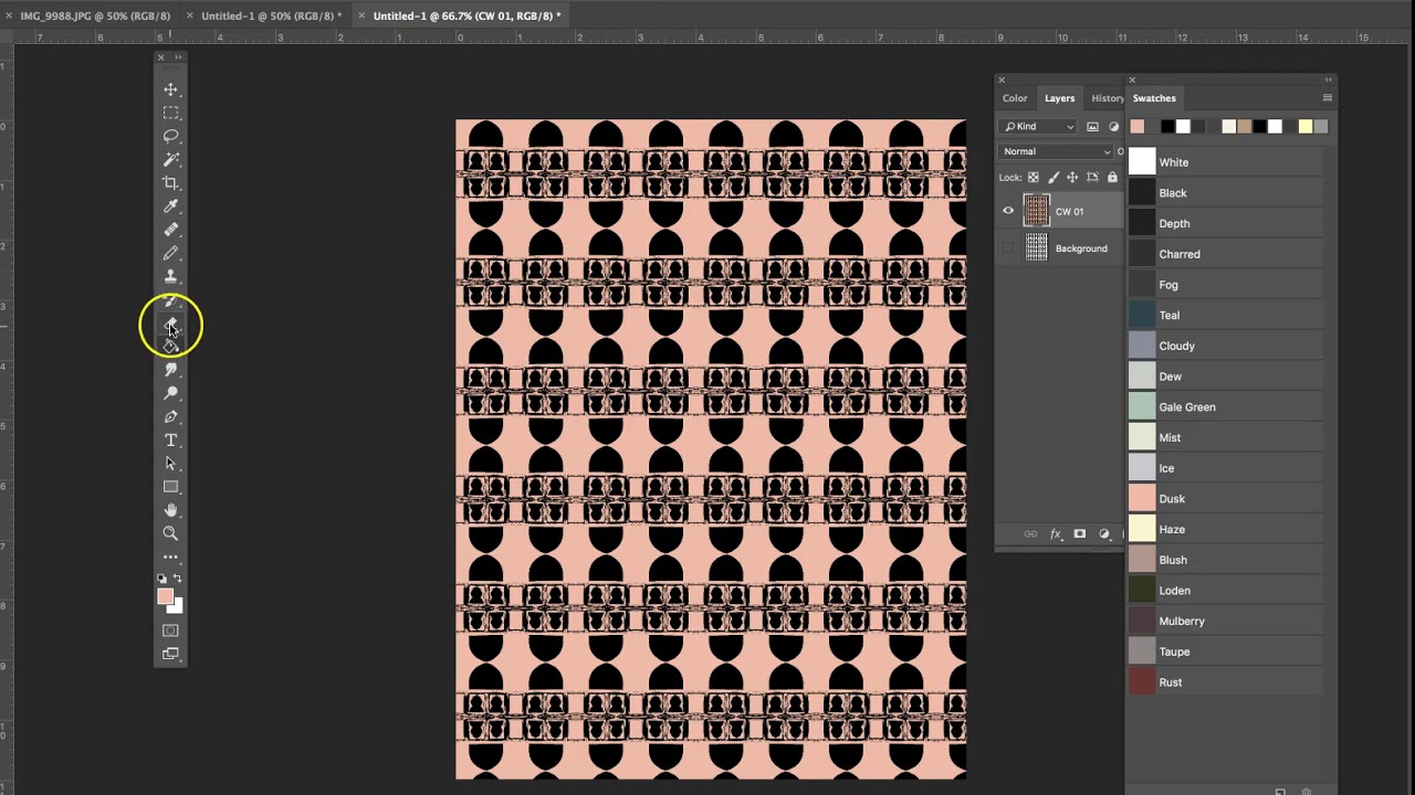 ADOBE PHOTOSHOP: RECOLORING PRINT SWATCHES (COLORWAYS with .ASE palettes) Surface Design Series