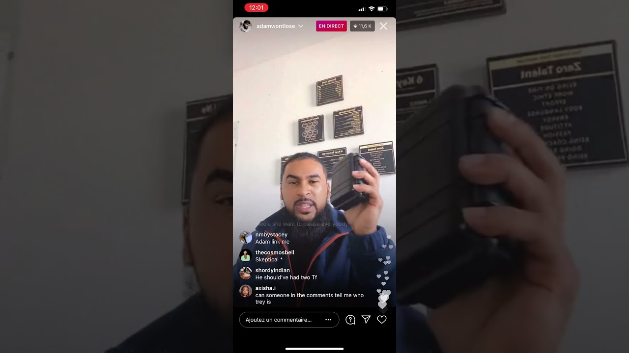 Adam Ali Instagram live - Latoya Forever