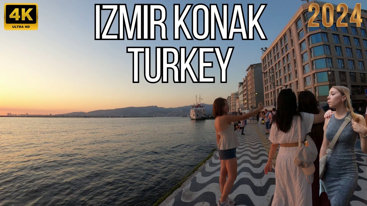 IZMIR KONAK 2024 Walking Tour | 4k UHD 60fps | İZMİR TÜRKİYE