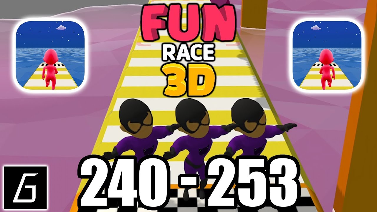 Fun Race 3D - Gameplay - Levels 240 - 253 + Bonus Levels (iOS - Android)
