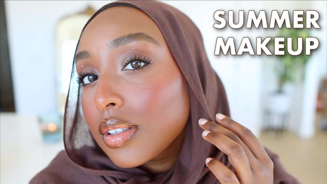 Everyday Dewy Summer Makeup | VIRAL White Eyeliner & Glossy Skin | Aysha Harun