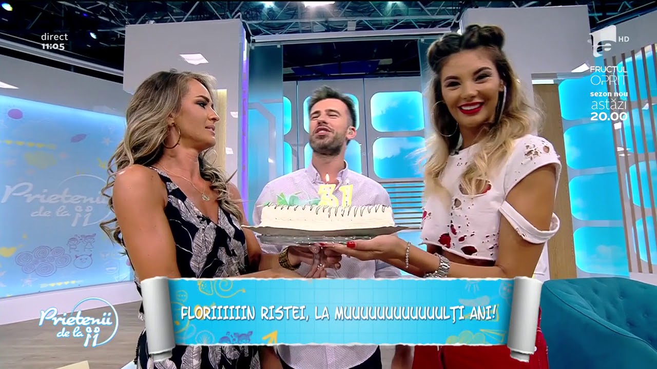 Diana Munteanu și Ramona Olaru, tort surpriză pentru ziua lui Florin Ristei