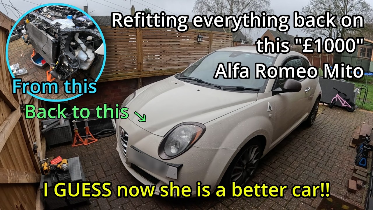 Finally it is time to put back everything on this £1000 Alfa Romeo Mito QV
