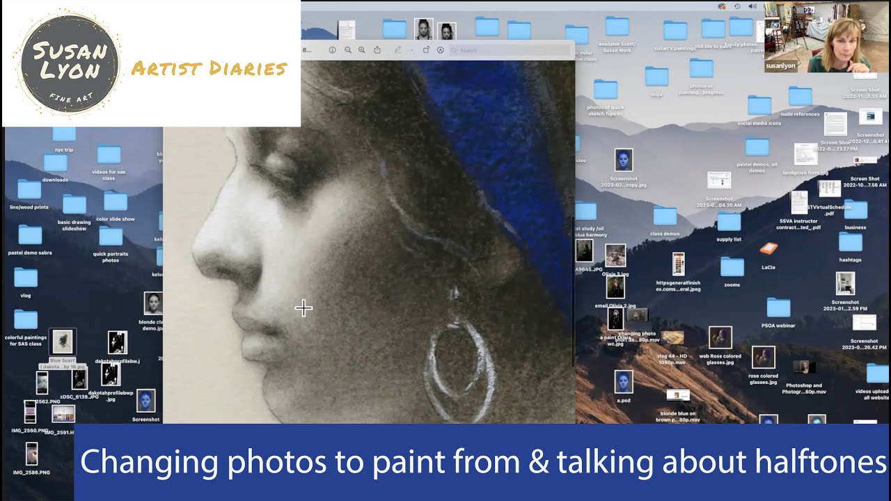 Changing photos to paint from & talking about halftones