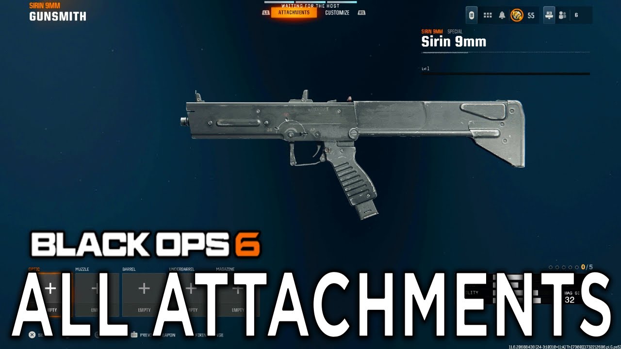 All Sirin 9mm Attachments in Black Ops 6 Gunsmith Showcase