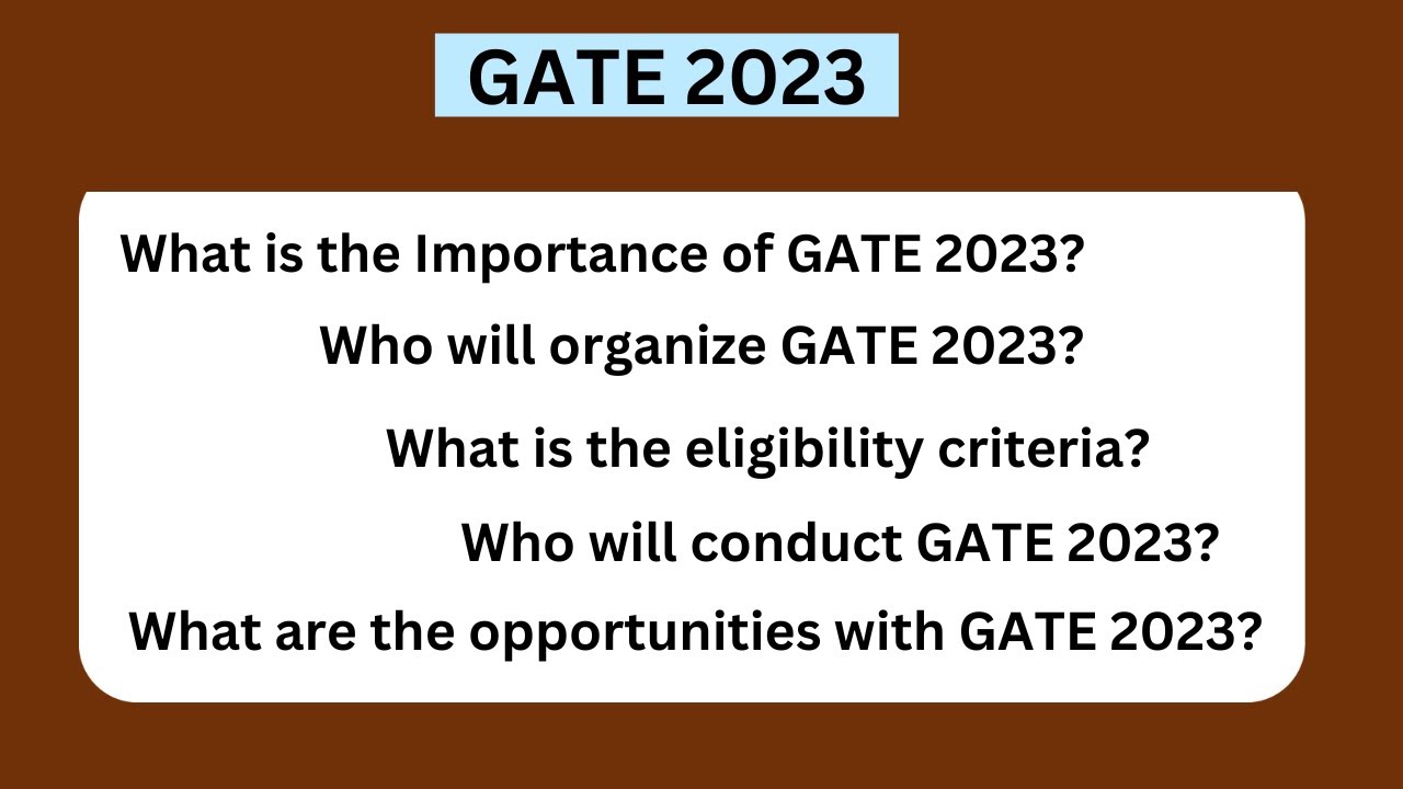 1. GATE 2023 | ELIGIBILITY CRITERIA | OPPORTUNITIES  FOR GATE QUALIFIED CANDIDATES |         Dr. BV
