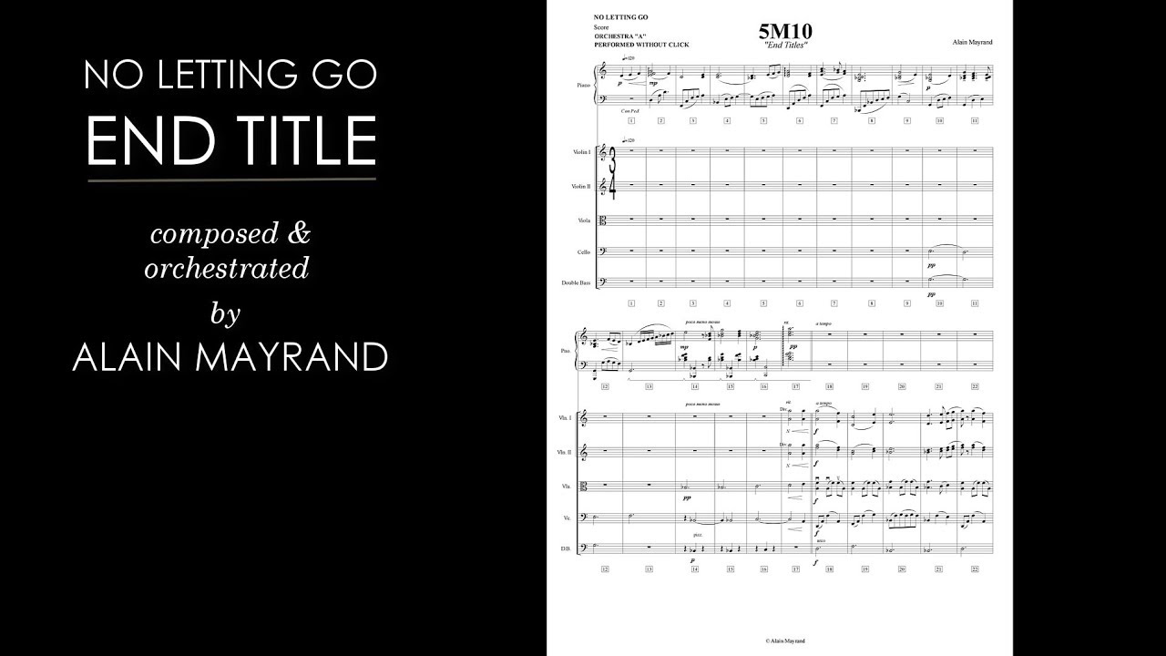 No Letting Go End Title with Score