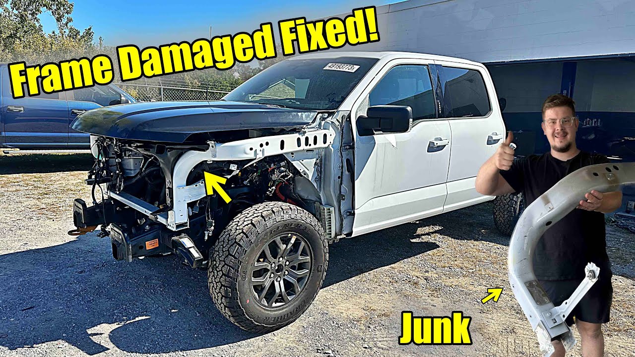 Я устранил все повреждения рамы на Ford F150 Tremor 2023 года!!!