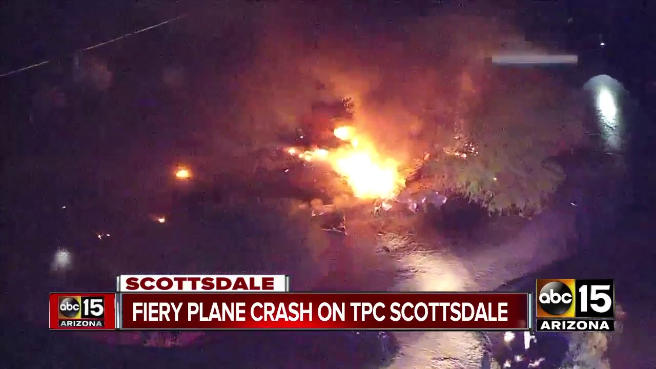 Fiery plane crash on TPC Scottsdale Champions golf course