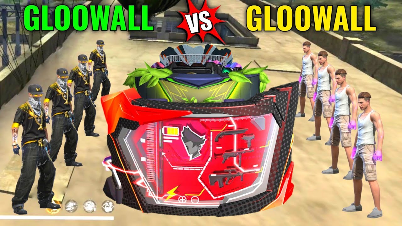 New Gloowall vs Gloowall Skin Challenge 😈 Free Fire Gloowall Fight ⚡ Noob vs Pro 😱 Garena Free Fire