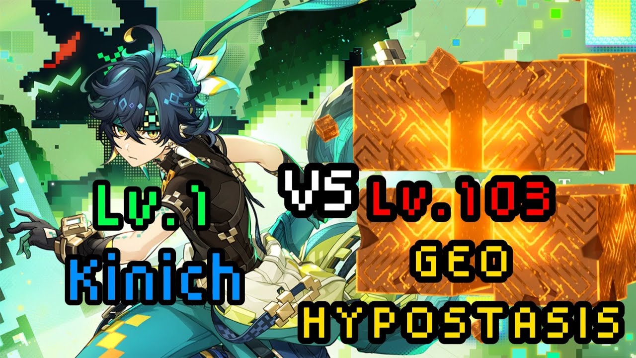 (SOLO) Lv.1 Kinich vs Lv.103 Geo Hypostasis [FULL] | Genshin Impact