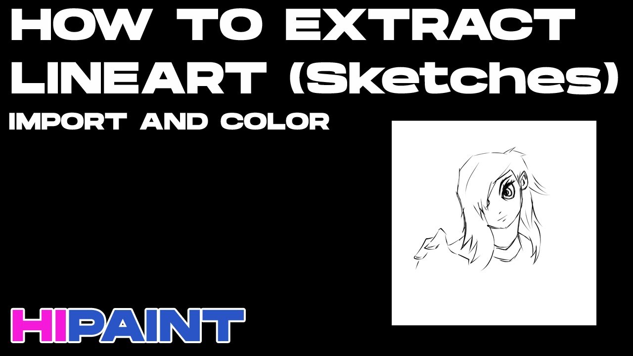 HIPAINT TRICK: 🖌️ Extract Line art from your sketches (paper) and import to color