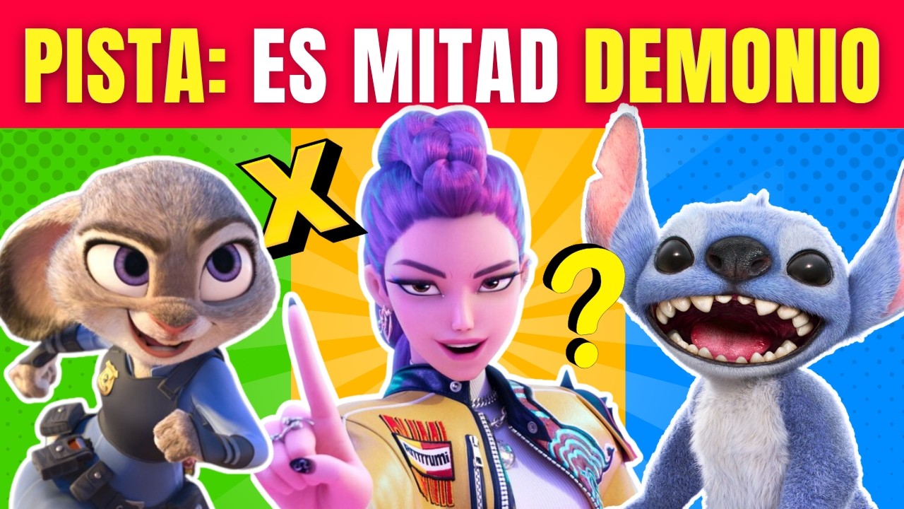 Adivina el PERSONAJE con una PISTA 🔎🤔 | Guerreras Kpop 🎤 Zootopia 🦊 Lilo y Stich 