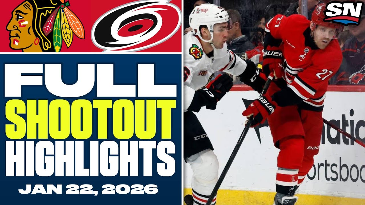 Chicago Blackhawks vs. Carolina Hurricanes | FULL Shootout Highlights - January 22, 2026
