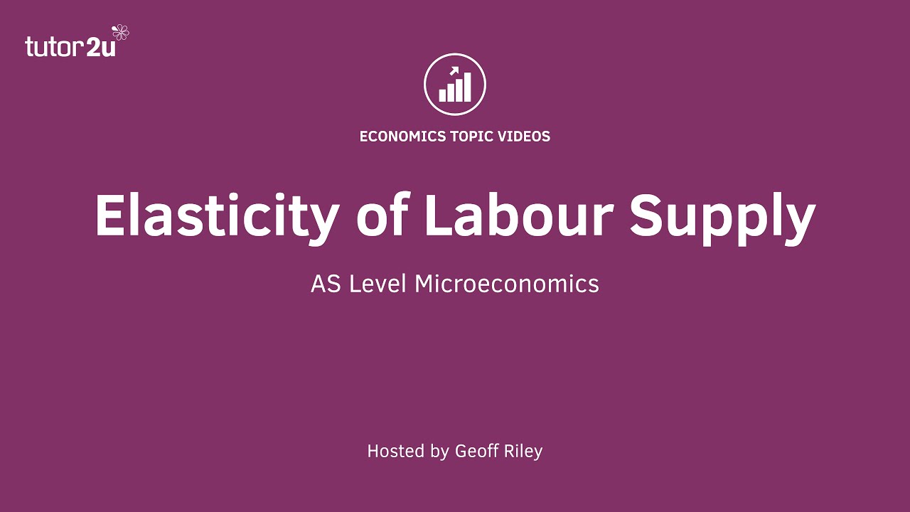 Elasticity of Labour Supply I A Level and IB Economics